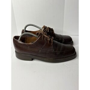 Bostonian Metro Flex Mens Brown Leather Square Apron Toe Derby Shoes 7.5